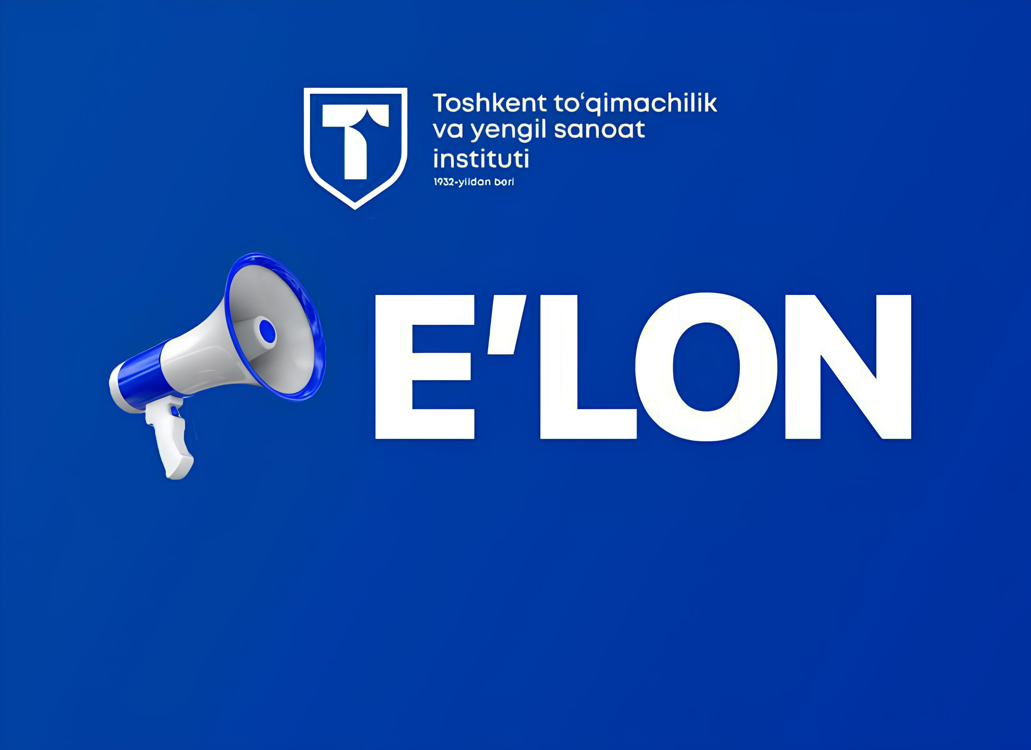 TOSHKENT TO'QIMACHILIK VA YENGIL SANOAT INSTITUTI REKTORINING TALABALAR VA ULARNING OTA-ONALARIGA MUROJAATI