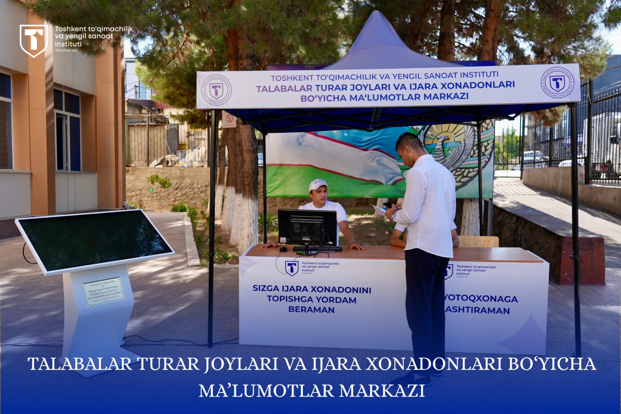 TALABALAR TURAR JOYLARI VA IJARA XONADONLARI BO‘YICHA MA’LUMOTLAR MARKAZI