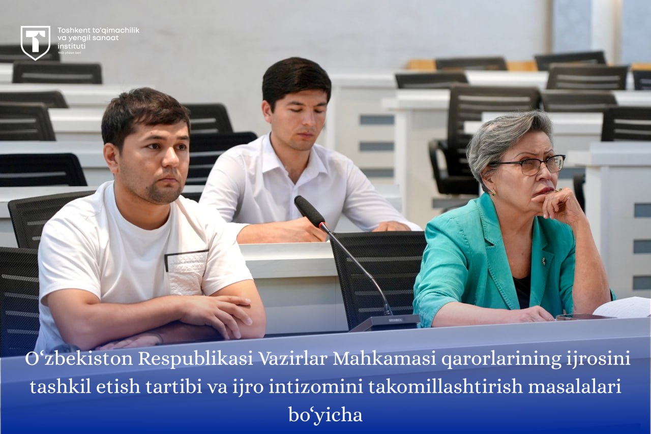 O‘zbekiston Respublikasi Vazirlar Mahkamasi qarorlarining ijrosini tashkil etish tartibi va ijro intizomini takomillashtirish masalalari bo‘yicha joriy yilning 5-avgust kuni Oliy ta’lim, fan va innovatsiyalar vazirligi tashabbusi bilan Zoom platformasi orqali navbatdagi onlayn yig‘ilish bo‘lib o‘tdi